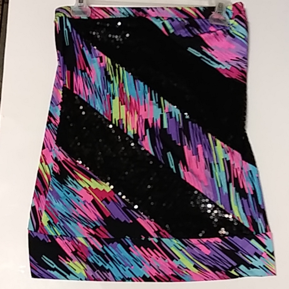 KIWI ladies sz medium strapless colorful top